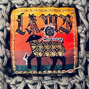 L.A.M.B By Gwen Stefani Crochet Knit Drawstring Bag NWOT 22" x 16" NEVER USED